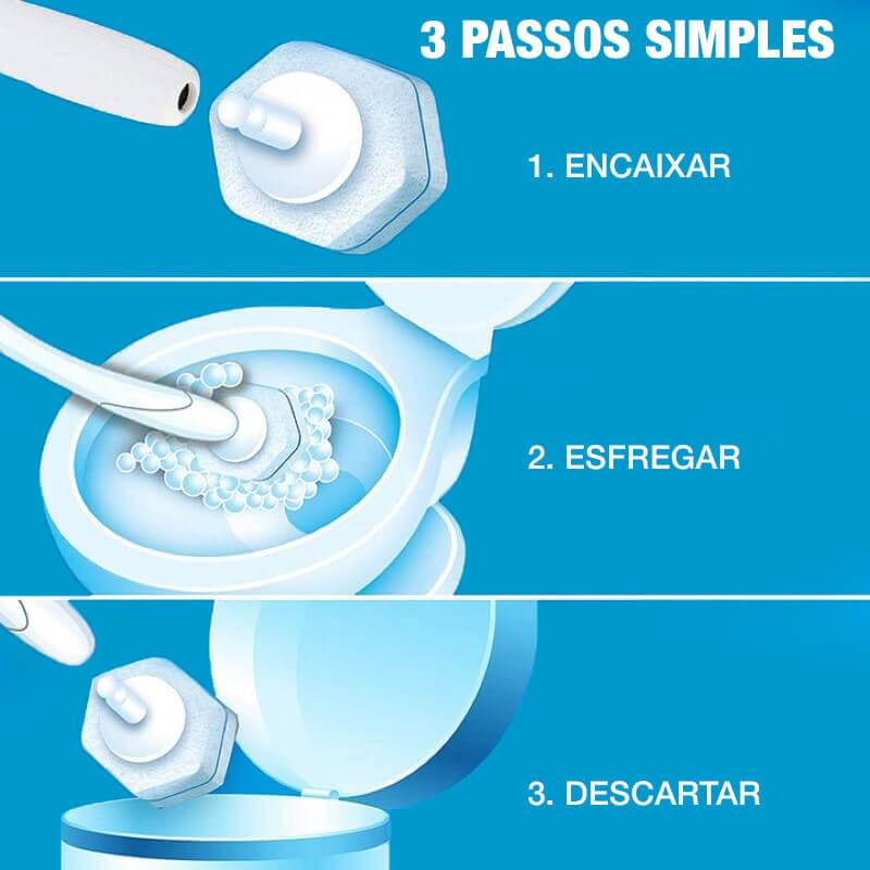 Escova Sanitária Descartável + Brinde 10 Refis