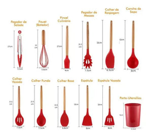 SiliconePro: Kit Completo de Utensílios de Cozinha 12 Peças